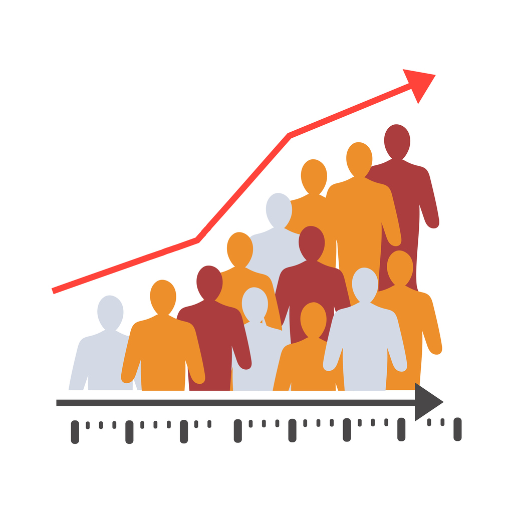 Population growth icon clipart avatar logtotype isolated vector illustration | Marketing Direction | Digital Marketing Agency | Tampa - St Pete FL
