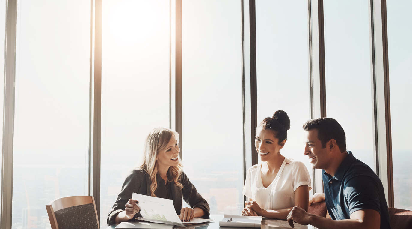 Business professionals overwhelmed by excessive service options in B2B sales meeting